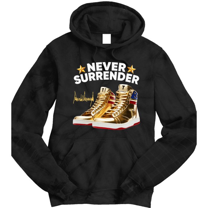 Trump Sneakers Never Surrender Tie Dye Hoodie