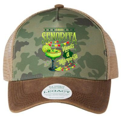 This Senorita Needs A Margarita Funny Cinco De Mayo Cute Legacy Tie Dye Trucker Hat