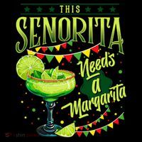 This Senorita Needs A Margarita Funny Cinco De Mayo Cute Flatbill Hat