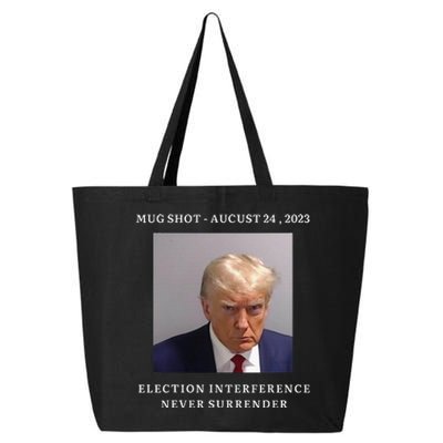 Trump Supporter Not Guilty Donald Trump Mugshot 25L Jumbo Tote