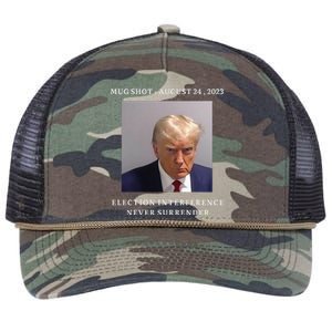 Trump Supporter Not Guilty Donald Trump Mugshot Retro Rope Trucker Hat Cap