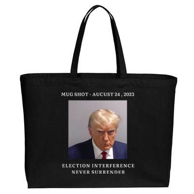 Trump Supporter Not Guilty Donald Trump Mugshot Cotton Canvas Jumbo Tote