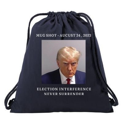 Trump Supporter Not Guilty Donald Trump Mugshot Drawstring Bag