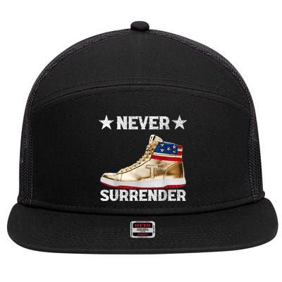 Trump Sneakers Never Surrender Pro Trump 7 Panel Mesh Trucker Snapback Hat