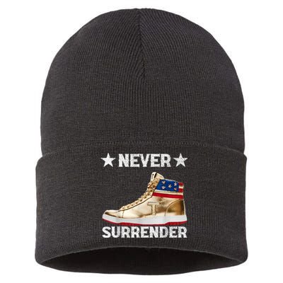 Trump Sneakers Never Surrender Pro Trump Sustainable Knit Beanie