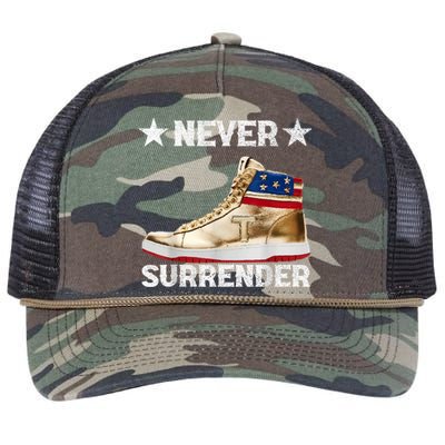 Trump Sneakers Never Surrender Pro Trump Retro Rope Trucker Hat Cap