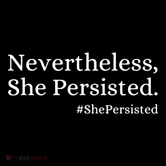 That Says Nevertheless She Persisted Drawstring Bag