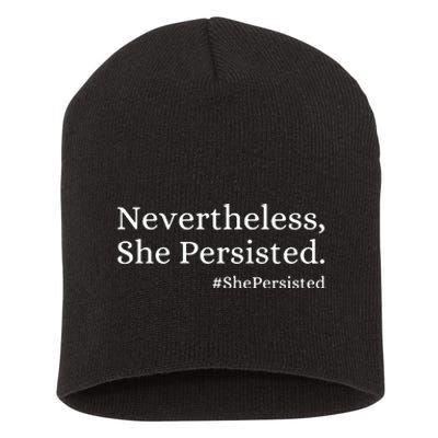 That Says Nevertheless She Persisted Short Acrylic Beanie