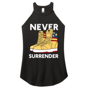 Trump Sneakers Never Surrender Pro Trump Sneakers Women's Perfect Tri Rocker Tank