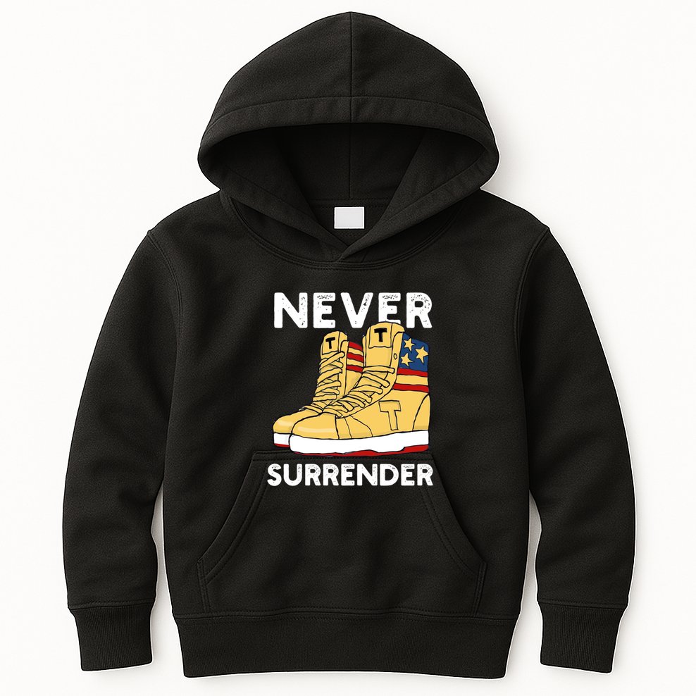 Trump Sneakers Never Surrender Pro Trump Sneakers Kids Hoodie