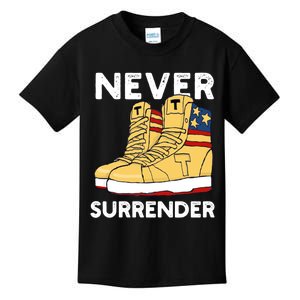 Trump Sneakers Never Surrender Pro Trump Sneakers Kids T-Shirt