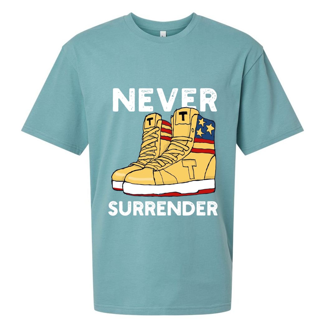 Trump Sneakers Never Surrender Pro Trump Sneakers Sueded Cloud Jersey T-Shirt