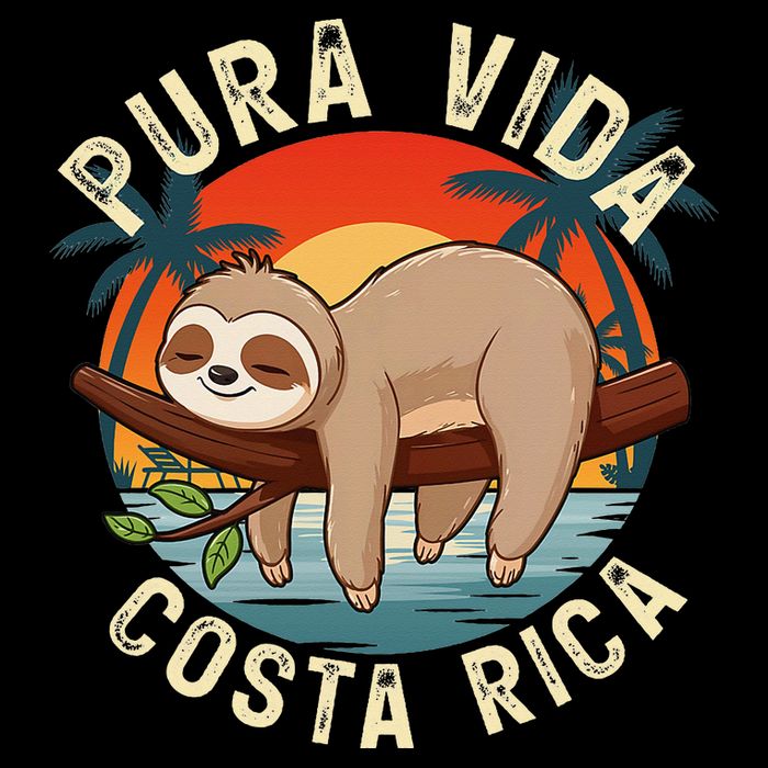 Tropical Sunset Nature Sloth Costa Rica Pura Vida Beach Gift 16 in Basic Backpack