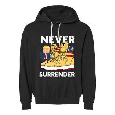 Trump Sneakers Never Surrender Pro Trump Sneakers Garment-Dyed Fleece Hoodie