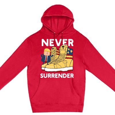 Trump Sneakers Never Surrender Pro Trump Sneakers Premium Pullover Hoodie