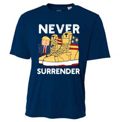 Trump Sneakers Never Surrender Pro Trump Sneakers Cooling Performance Crew T-Shirt