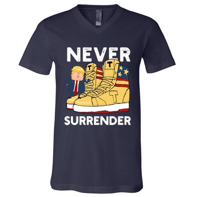 Trump Sneakers Never Surrender Pro Trump Sneakers V-Neck T-Shirt