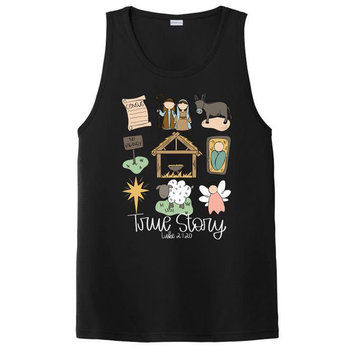 True Story Nativity Christmas Baby God Jesus Christian PosiCharge Competitor Tank