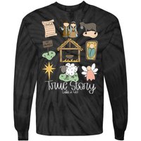 True Story Nativity Christmas Baby God Jesus Christian Tie-Dye Long Sleeve Shirt