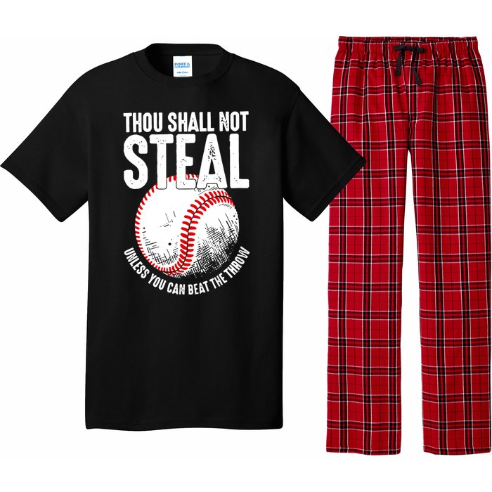 Thou Shall Not Steal Unless You Can Beat The Throw Baseball Pajama Set