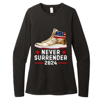 Trump Sneakers Never Surrender Pro Trump Womens CVC Long Sleeve Shirt