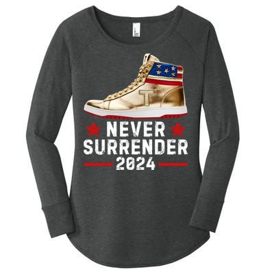 Trump Sneakers Never Surrender Pro Trump Women's Perfect Tri Tunic Long Sleeve Shirt