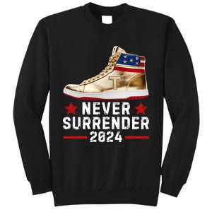 Trump Sneakers Never Surrender Pro Trump Tall Sweatshirt