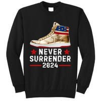 Trump Sneakers Never Surrender Pro Trump Tall Sweatshirt