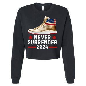 Trump Sneakers Never Surrender Pro Trump Cropped Pullover Crew