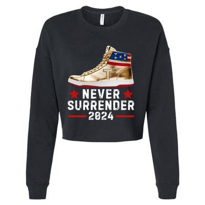 Trump Sneakers Never Surrender Pro Trump Cropped Pullover Crew