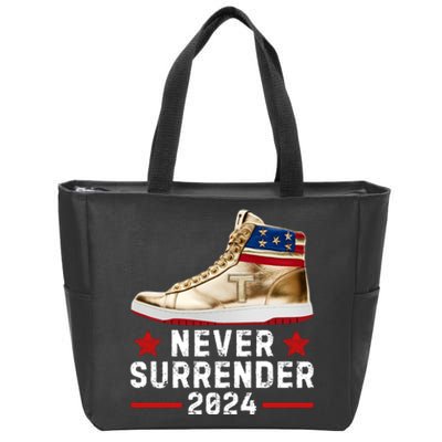 Trump Sneakers Never Surrender Pro Trump Zip Tote Bag