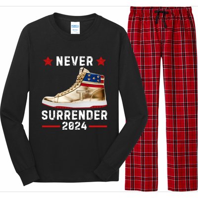 Trump Sneakers Never Surrender Pro Trump Long Sleeve Pajama Set