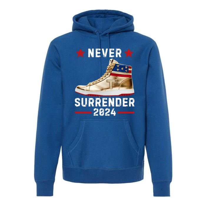 Trump Sneakers Never Surrender Pro Trump Premium Hoodie