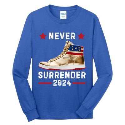 Trump Sneakers Never Surrender Pro Trump Tall Long Sleeve T-Shirt