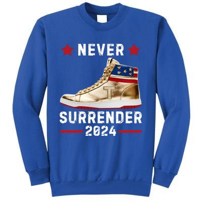 Trump Sneakers Never Surrender Pro Trump Tall Sweatshirt