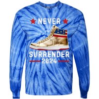 Trump Sneakers Never Surrender Pro Trump Tie-Dye Long Sleeve Shirt