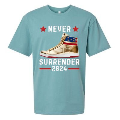 Trump Sneakers Never Surrender Pro Trump Sueded Cloud Jersey T-Shirt