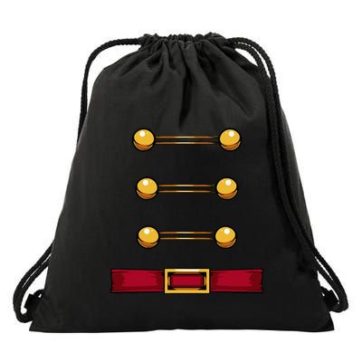 Toy Soldier Nutcracker Uniform Costume Christmas Advent Nut Drawstring Bag