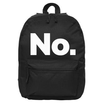 That Says No 16 in Basic Backpack