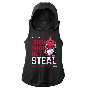 Thou Shall Not Steal Yadier Molina St Louis Ladies PosiCharge Tri-Blend Wicking Draft Hoodie Tank