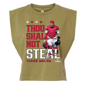 Thou Shall Not Steal Yadier Molina St Louis Garment-Dyed Women's Muscle Tee