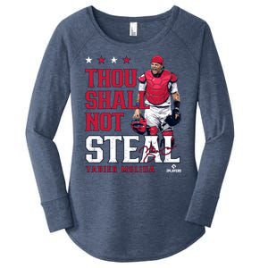 Thou Shall Not Steal Yadier Molina St Louis Women's Perfect Tri Tunic Long Sleeve Shirt