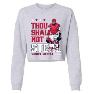 Thou Shall Not Steal Yadier Molina St Louis Cropped Pullover Crew