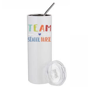 Team School Nurse Health Care Worker Medical Assistant Agent Gift Stainless Steel Tumbler