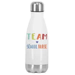 Team School Nurse Health Care Worker Medical Assistant Agent Gift Stainless Steel Insulated Water Bottle