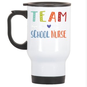 Team School Nurse Health Care Worker Medical Assistant Agent Gift Stainless Steel Travel Mug