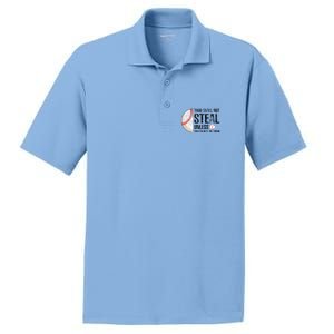 Thou Shall Not Steal Unless You Beat Throw Baseball Lover PosiCharge RacerMesh Polo