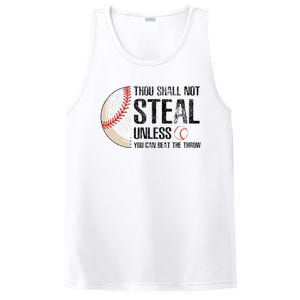 Thou Shall Not Steal Unless You Beat Throw Baseball Lover PosiCharge Competitor Tank