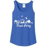 True Story Nativity Christmas Funny Gift Jesus Christ Mom Funny Gift Ladies Essential Tank