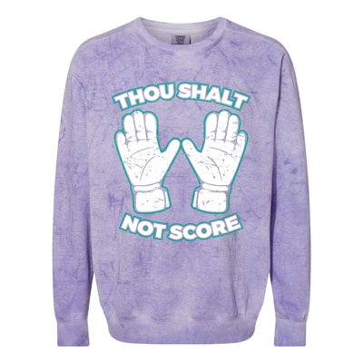 Thou Shalt Not Score Goalie For Boy Goalkeeper Colorblast Crewneck Sweatshirt